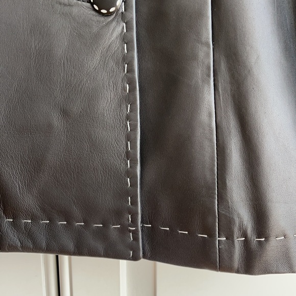 Dana Buchman leather jacket size 4 - Picture 11 of 15